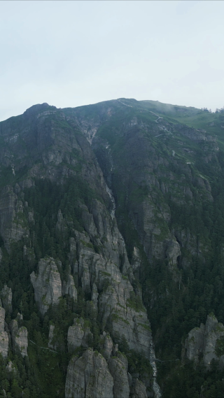 湖北神农架石林风景区航拍