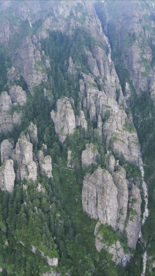 湖北神农架石林风景区航拍