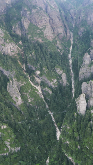 湖北神农架石林风景区航拍