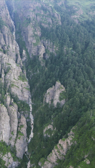湖北神农架石林风景区航拍