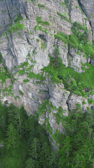 湖北神农架石林风景区航拍