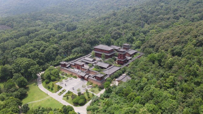 湖北襄阳岘首山文化旅游景区航拍