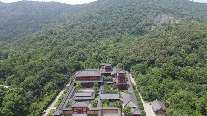 湖北襄阳岘首山文化旅游景区航拍