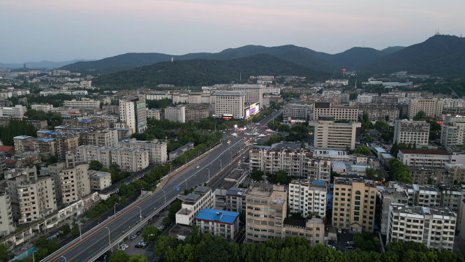 湖北襄阳长虹南路交通航拍
