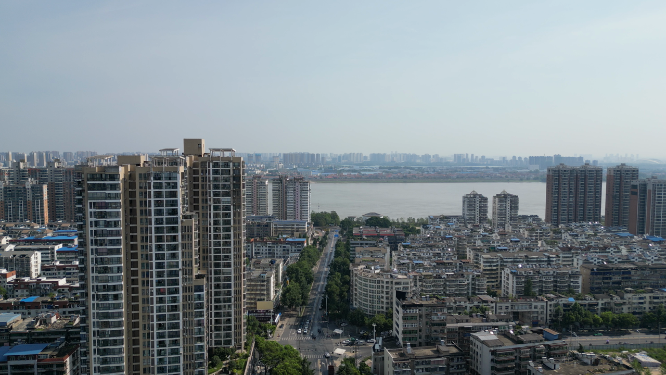 湖北鄂州城市建设交通航拍