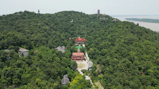 湖北鄂州西山4A景区航拍