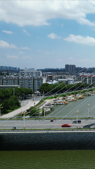 湖北随州城市风光竖屏航拍