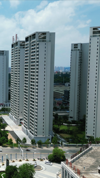 湖北随州城市风光竖屏航拍