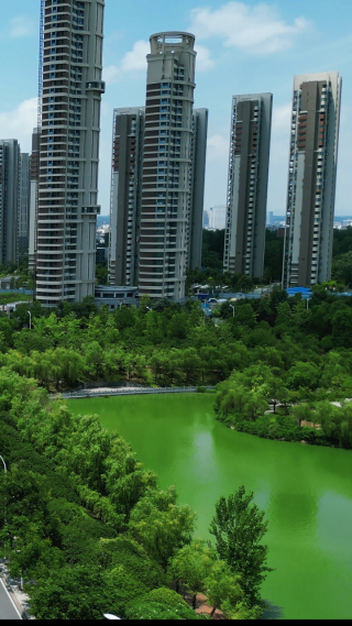 湖北随州城市风光竖屏航拍