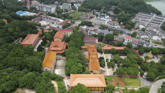 湖南岳阳圣安寺4A景区航拍