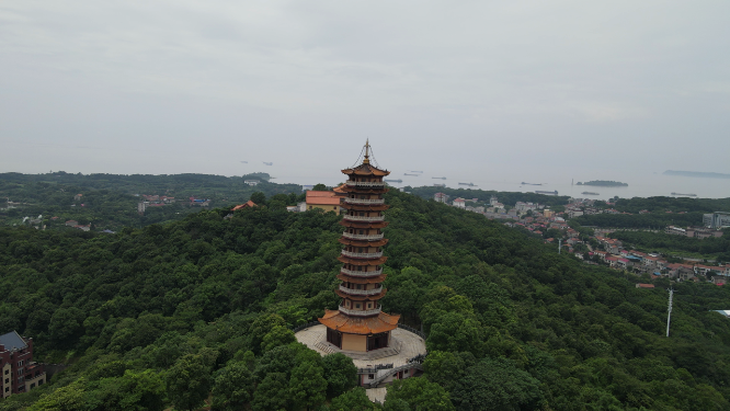 湖南岳阳圣安寺4A景区航拍