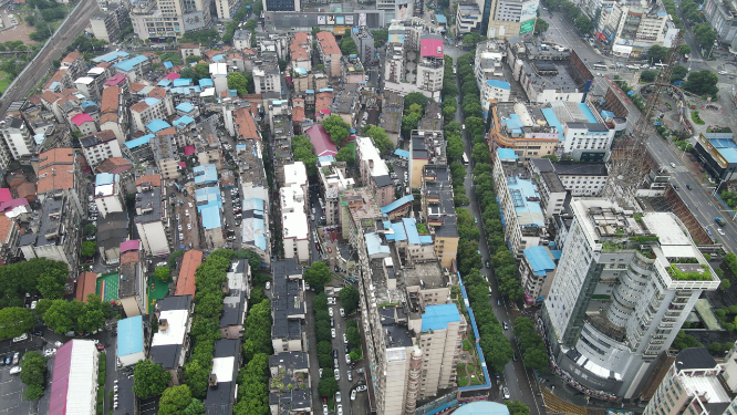 湖南岳阳城市风光洞庭湖航拍