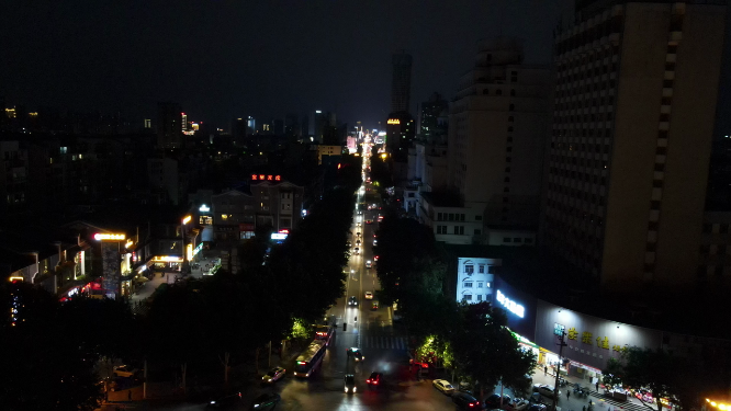 湖南岳阳城市风光航拍