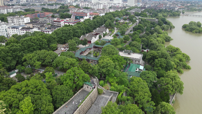 湖南岳阳岳阳楼5A景区航拍