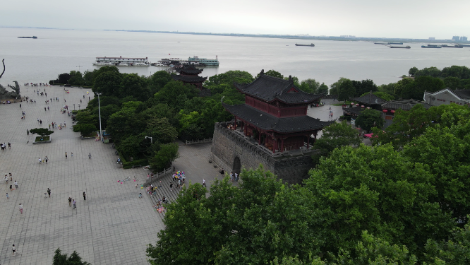 湖南岳阳瞻岳门航拍