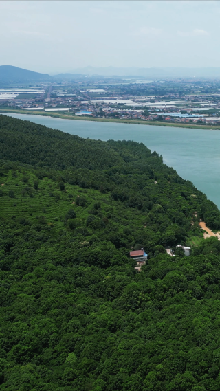 湖南湘潭昭山4A景区竖屏航拍