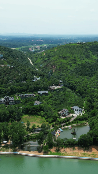 湖南常德昭山4A景区竖屏航拍