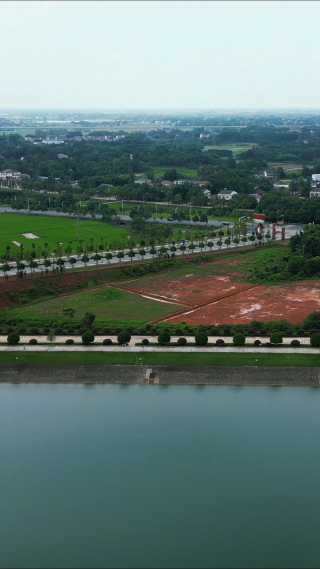 湖南常德清江湖4A景区大坝竖屏航拍