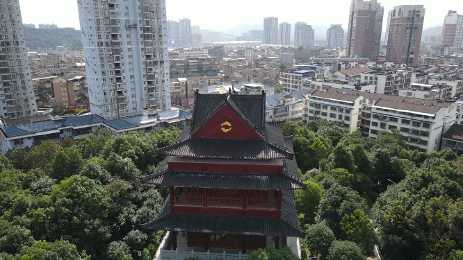 湖南怀化舞阳公园航拍