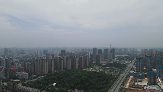 湖南株洲城市建设航拍
