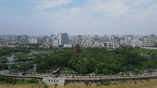 湖南株洲神农公园航拍
