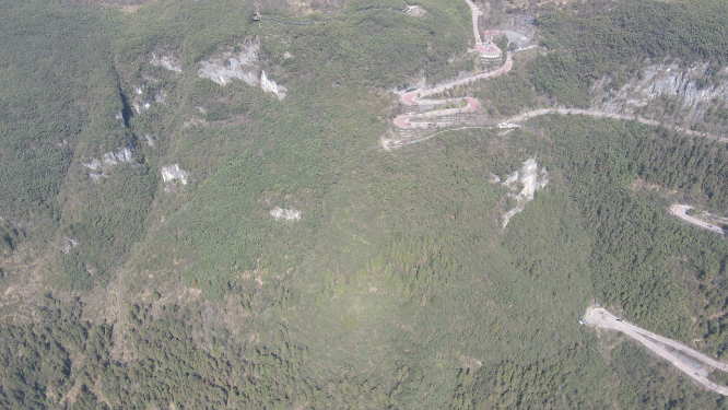 湖南湘西矮寨盘山公路航拍