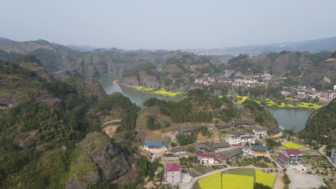 湖南溆浦思蒙湿地公园航拍