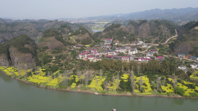 湖南溆浦思蒙湿地公园航拍