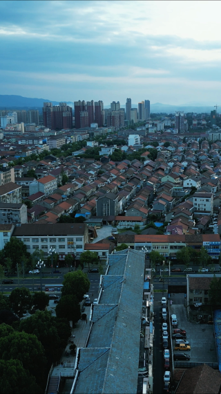 湖南澧县城市建设竖屏航拍
