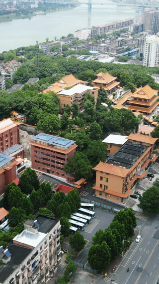 湖南益阳白鹿寺古建筑航拍