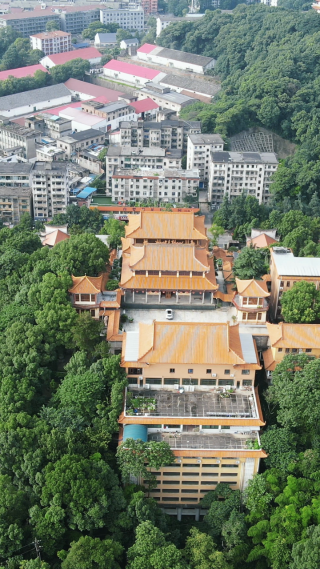 湖南益阳白鹿寺古建筑航拍