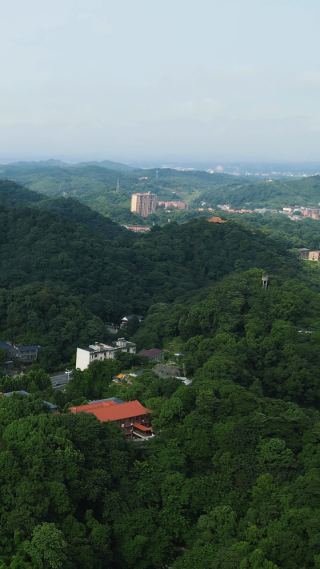 湖南益阳白鹿寺古建筑航拍