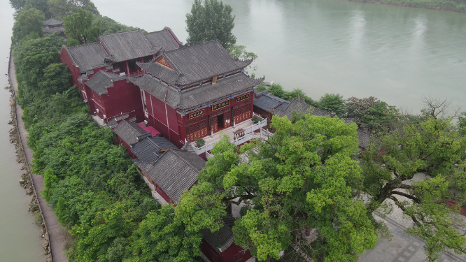 湖南衡阳东洲岛4A景区航拍 