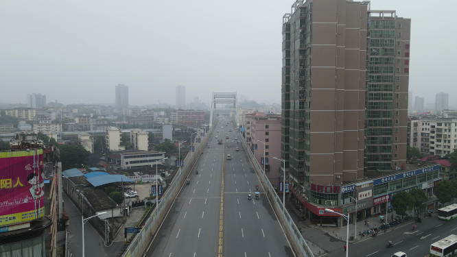 湖南衡阳城市交通航拍