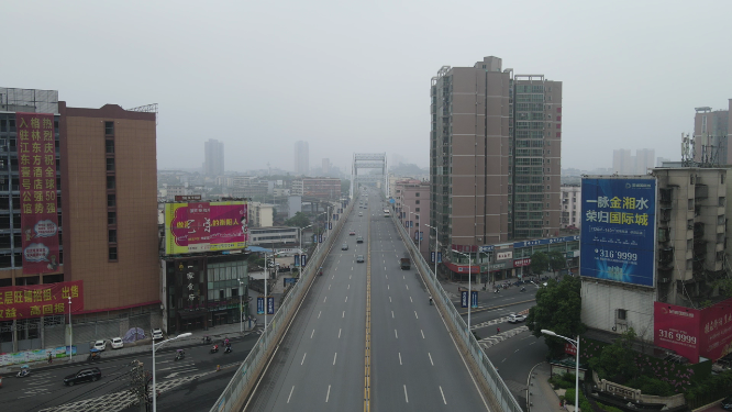 湖南衡阳城市交通航拍