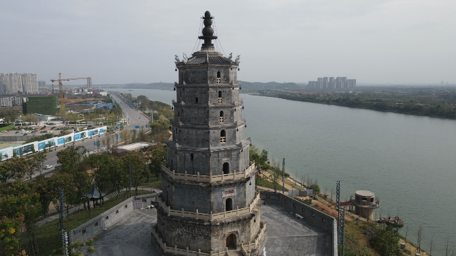 湖南衡阳来雁塔历史文化古建筑航拍