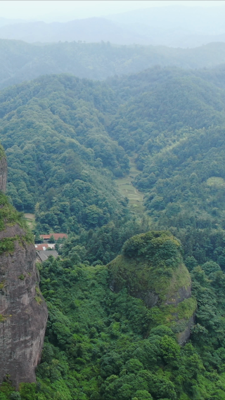 航拍湖南通道独岩公园万佛山