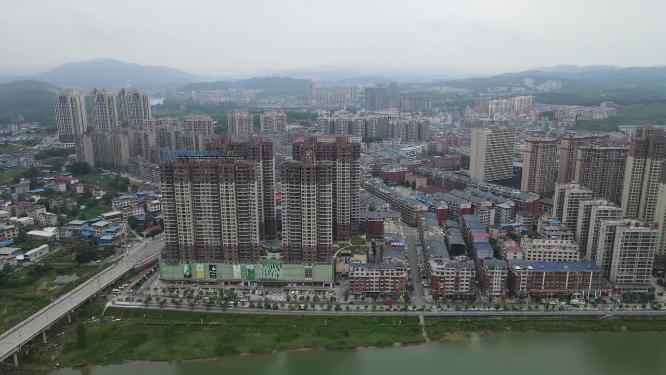湖南邵阳城市建设航拍