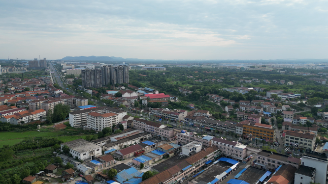 湖南醴陵县城市建设航拍