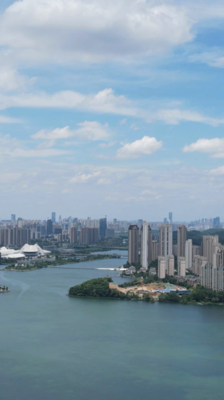 湖南长沙梅溪湖风光延时摄影 