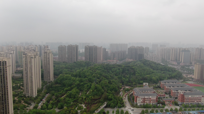 湖南长沙梅溪湖高楼建筑航拍