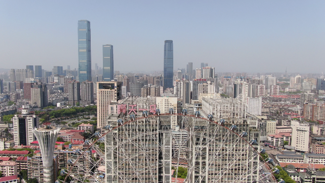 湖南长沙城市风光航拍