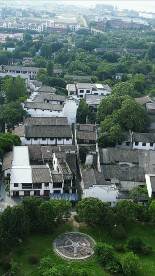 湖南长沙靖港古镇4A景区竖屏航拍