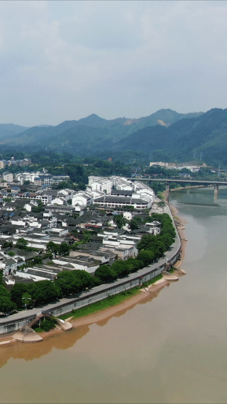 湖南黔阳古城4A景区竖屏航拍