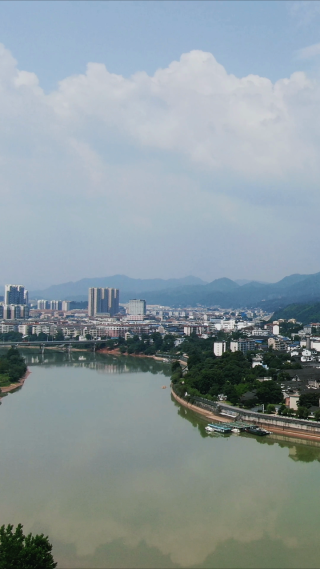 湖南黔阳古城4A景区竖屏航拍