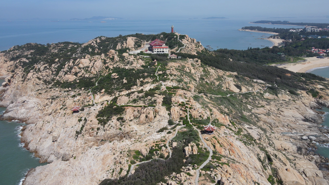 福建湄洲岛5A景区礁石大海