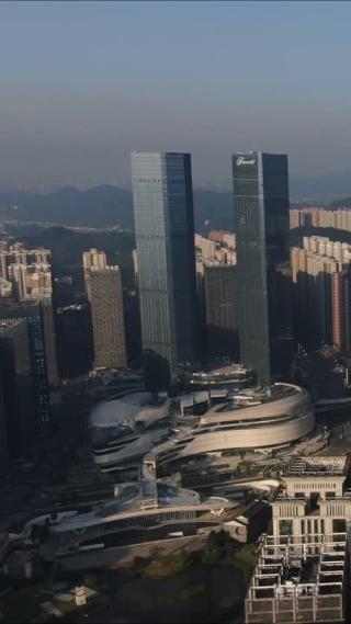 贵州贵阳花果园高楼建筑航拍