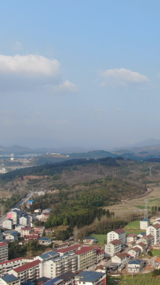 美丽乡村田园农业种植基地竖屏航拍