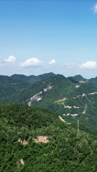 自然风光大自然崇山峻岭竖屏航拍 