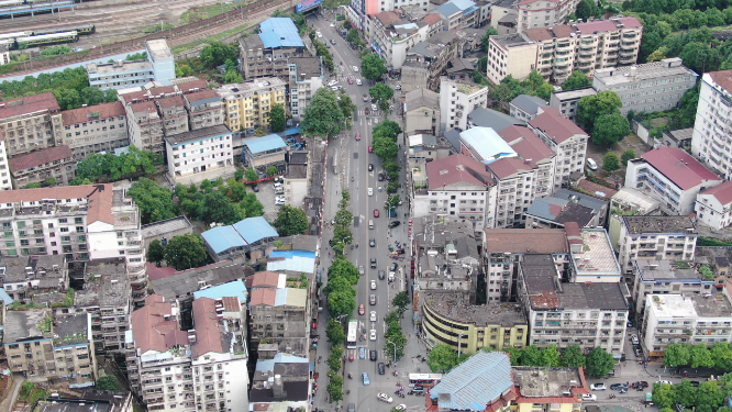 航拍乡村农村集中居住地